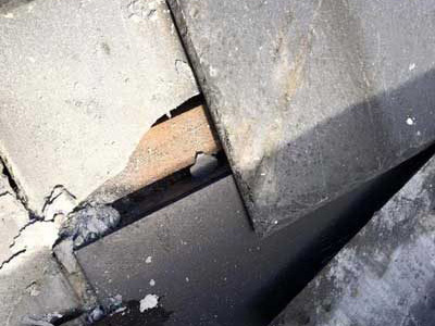 Cracked roof tile needs repair